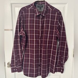 Banana Republic Men’s Long Sleeve Soft Wash Slim Fit Dress Shirt Size Large
